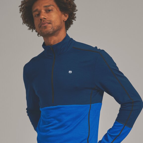 ORTOVOX 185 ROCK'N'WOOL ZIP NECK M | Base Layer long